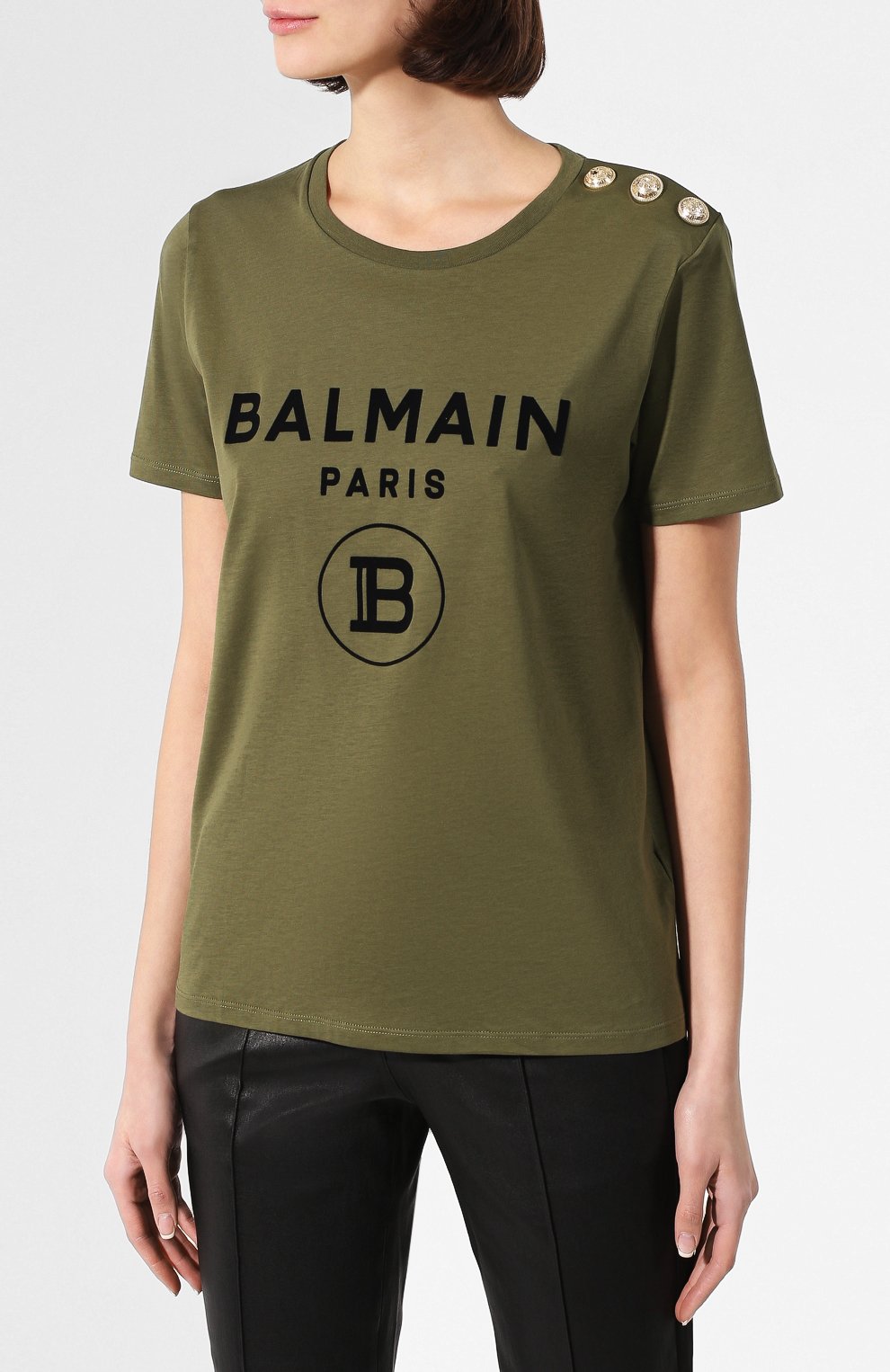 Хлопковая футболка BALMAIN, арт. TF11350/I386, фото 3