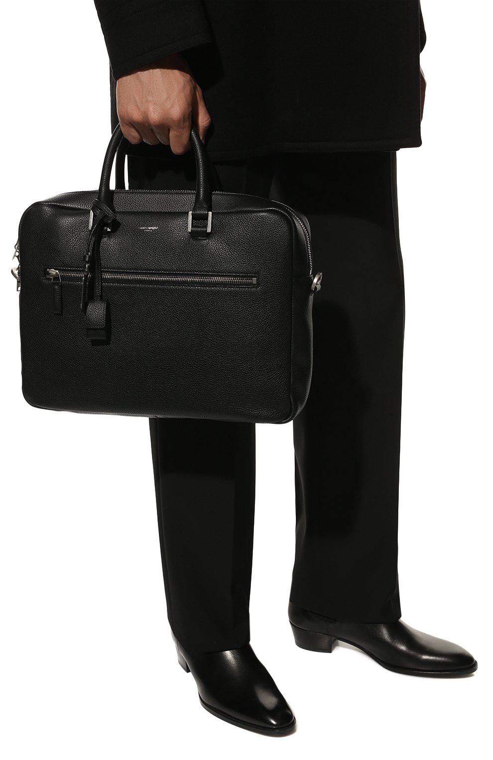 Кожаная сумка для ноутбука sac de jour SAINT LAURENT, арт. 656670/DTI0E, фото 6