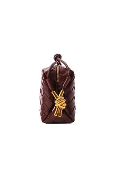 Женская сумка loop mini BOTTEGA VENETA темно-бордового цвета, арт. 736125/V2GV1 | Фото 4 (Драгоценные камни: Проставлено; Размер: mini; Материал сплава: Проставлено; Ремень/цепочка: На ремешке; Материал: Натуральная кожа)