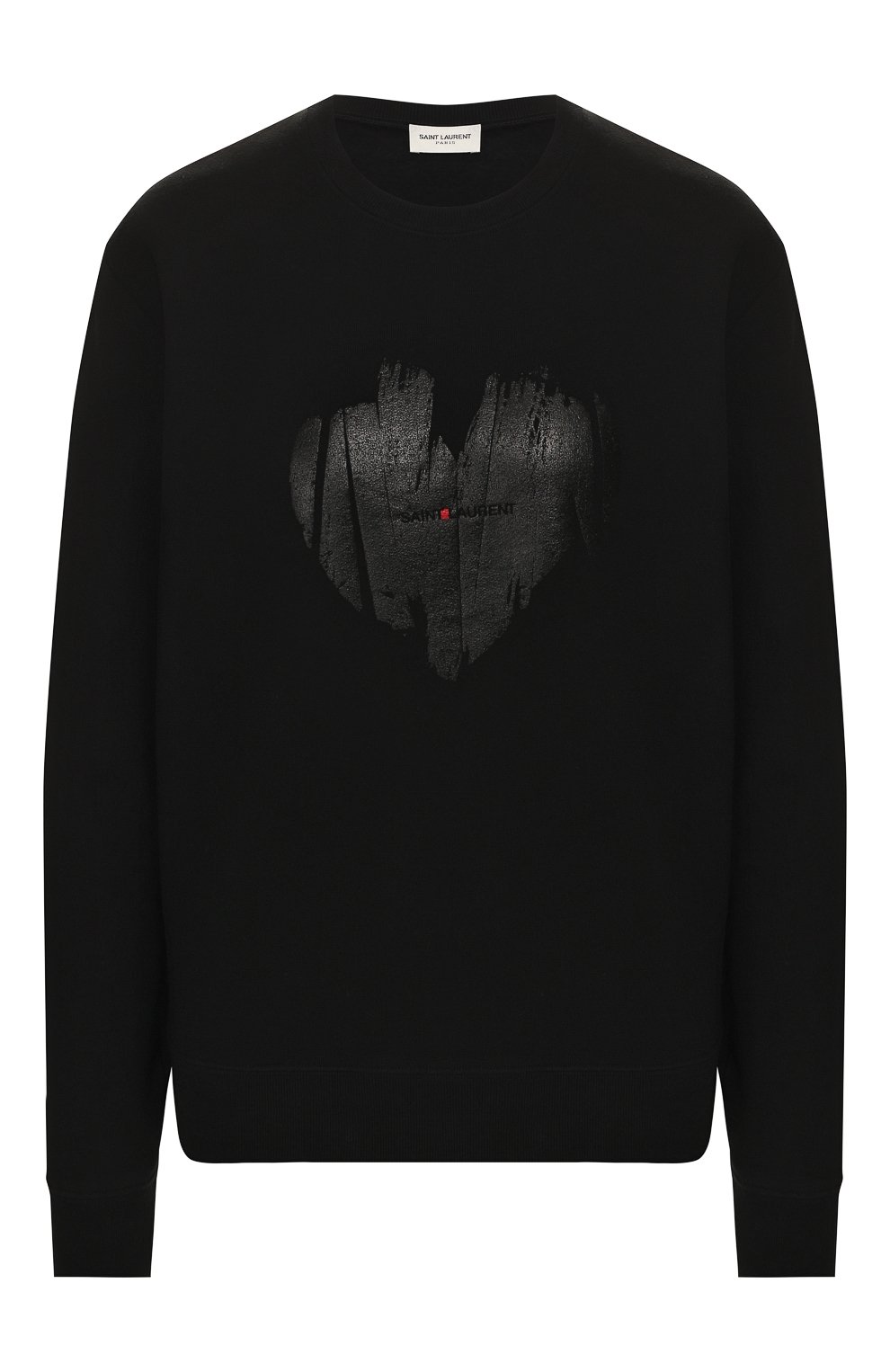 Хлопковый свитшот SAINT LAURENT черного цвета по цене 74450 руб., арт. 615526/YBTB2, фото 1 Хлопковый свитшот SAINT LAURENT, арт. 615526/YBTB2, фото 1