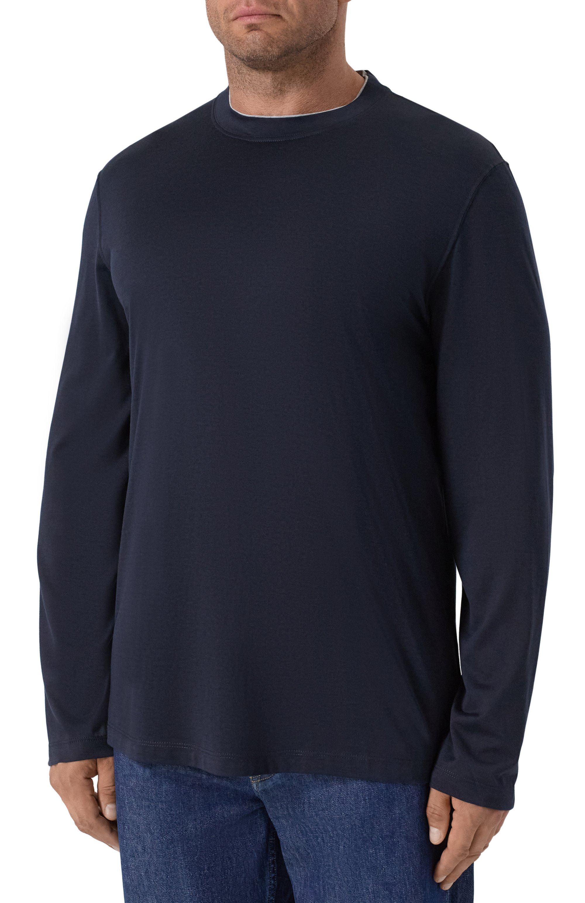 Лонгслив из шелк�а и хлопка BRUNELLO CUCINELLI, арт. MH8367433W, фото 3