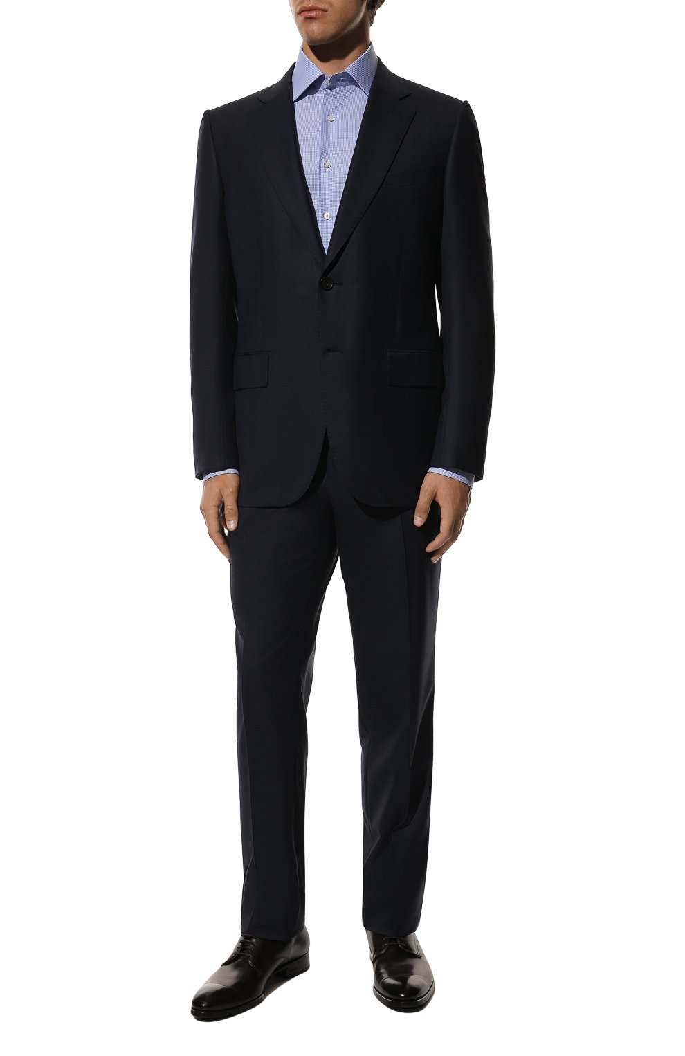 Хлопковая сорочка STEFANO RICCI голубого цвета по цене 89950 руб., арт. MC003678/L108, фото 2 Хлопковая сорочка STEFANO RICCI, арт. MC003678/L108, фото 2