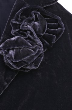Детский костюм из вискозы ERMANNO SCERVINO темно-синего цвета, арт. SFCD001C/VE137/3A-8A | Фото 7 (Материал сплава: Проставлено; Рукава: Длинные; Материал внешний: Вискоза; Материал подклада: Вискоза; Драгоценные камни: Проставлено)