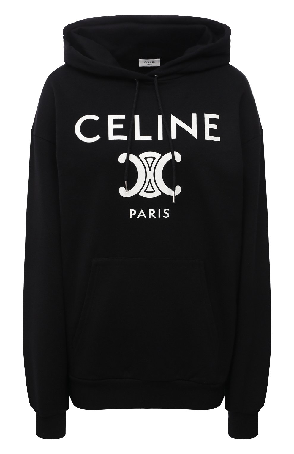 Худи из хлопка и кашемира CELINE черного цвета по цене 104500 руб., арт. 2Y528450I, фото 1 Худи из хлопка и кашемира CELINE, арт. 2Y528450I, фото 1