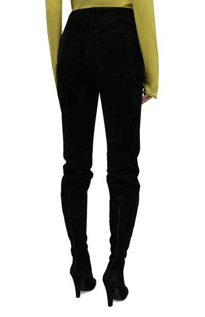 Замшевые брюки SAINT LAURENT, арт. 675724/0LI00, фото 4