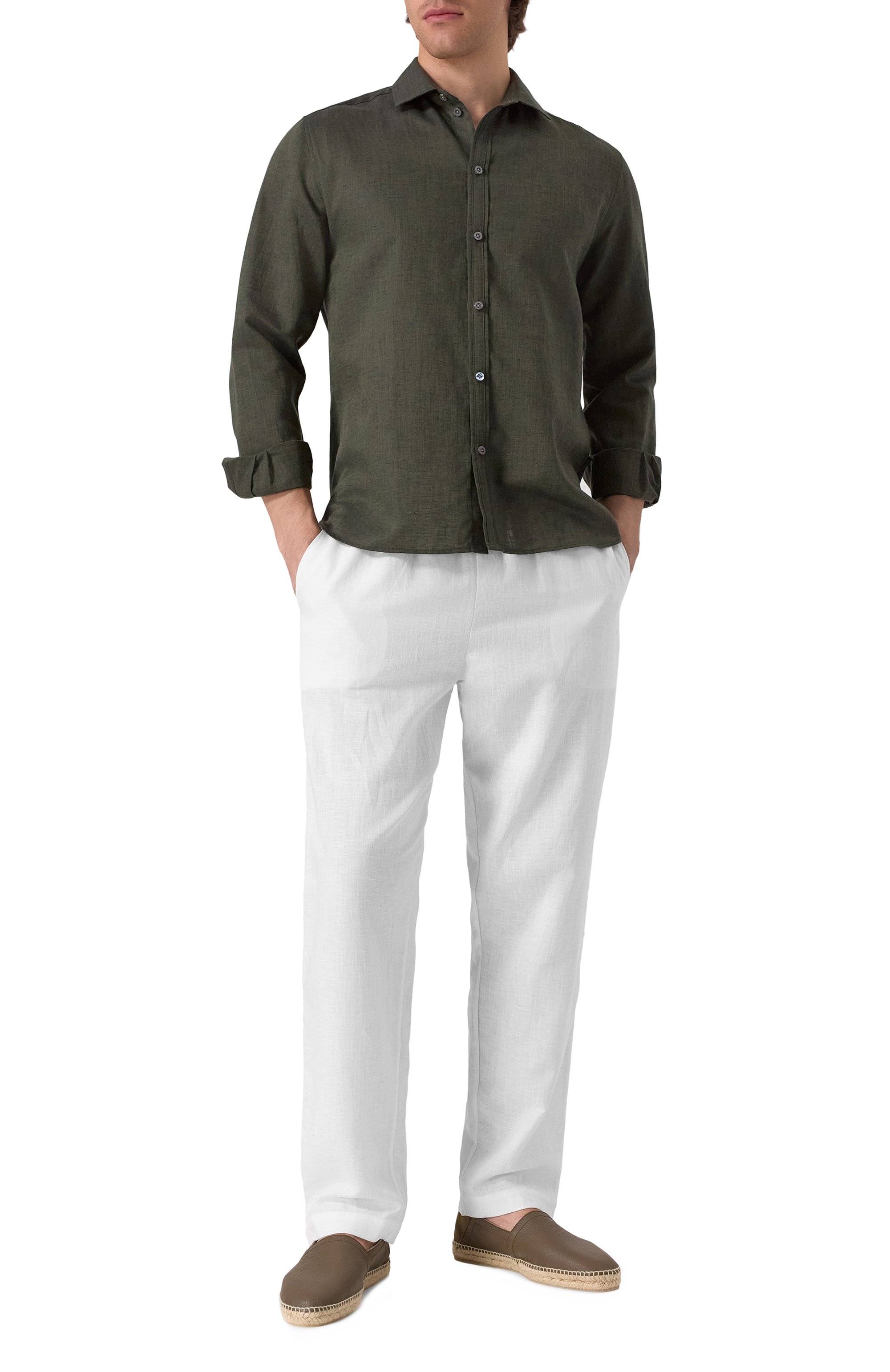 Брюки изо льна и хлопка ZIMMERLI, арт. 27000, фото 2