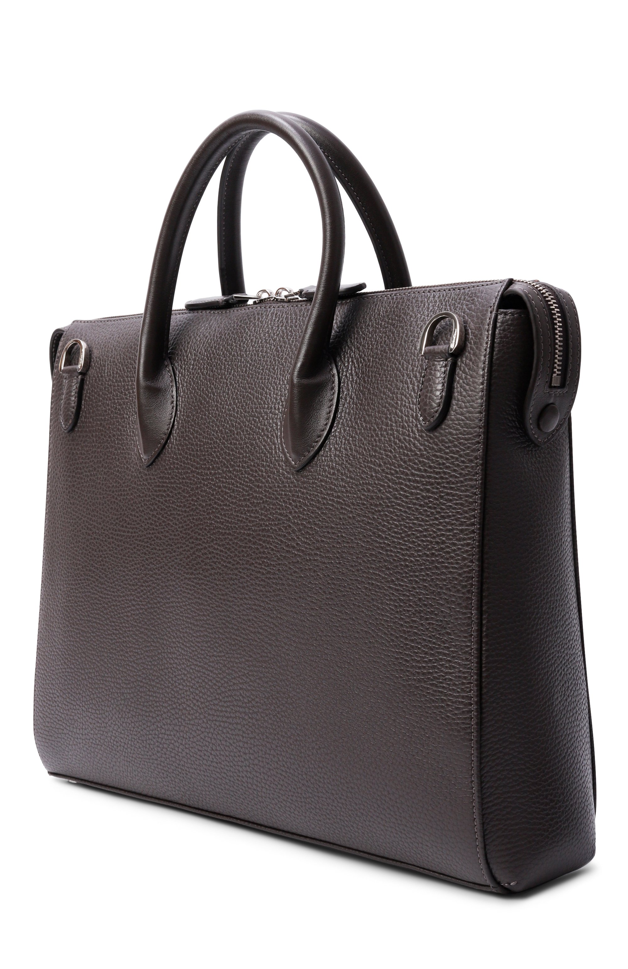 Портфель SANTONI темно-коричневого цвета по цене 97350 руб., арт. UFBGA2715EN-AVGP, фото 3 Портфель SANTONI, арт. UFBGA2715EN-AVGP, фото 3