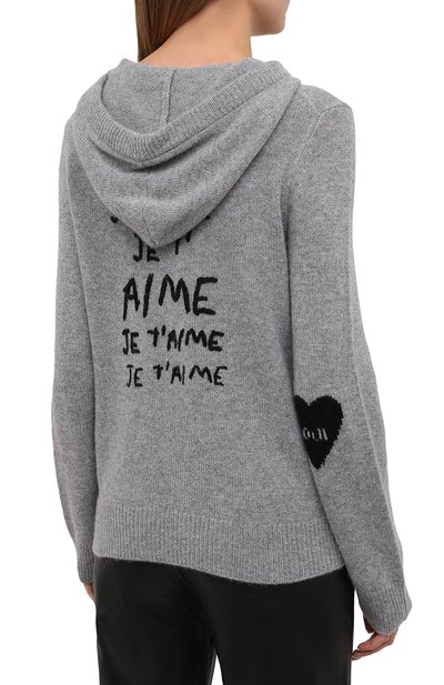 Кашемировый кардиган ZADIG AND VOLTAIRE серого цвета по цене 55250 руб., арт. SKMZ2403F, фото 4 Кашемировый кардиган ZADIG AND VOLTAIRE, арт. SKMZ2403F, фото 4