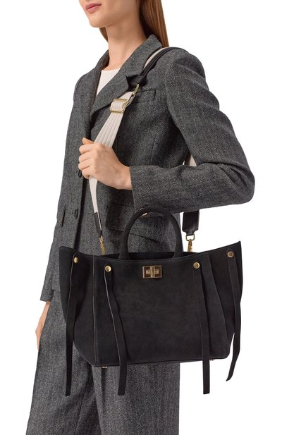 Сумка LORENA ANTONIAZZI черного цвета по цене 99500 руб., арт. B001A/9882, фото 2 Сумка LORENA ANTONIAZZI, арт. B001A/9882, фото 2