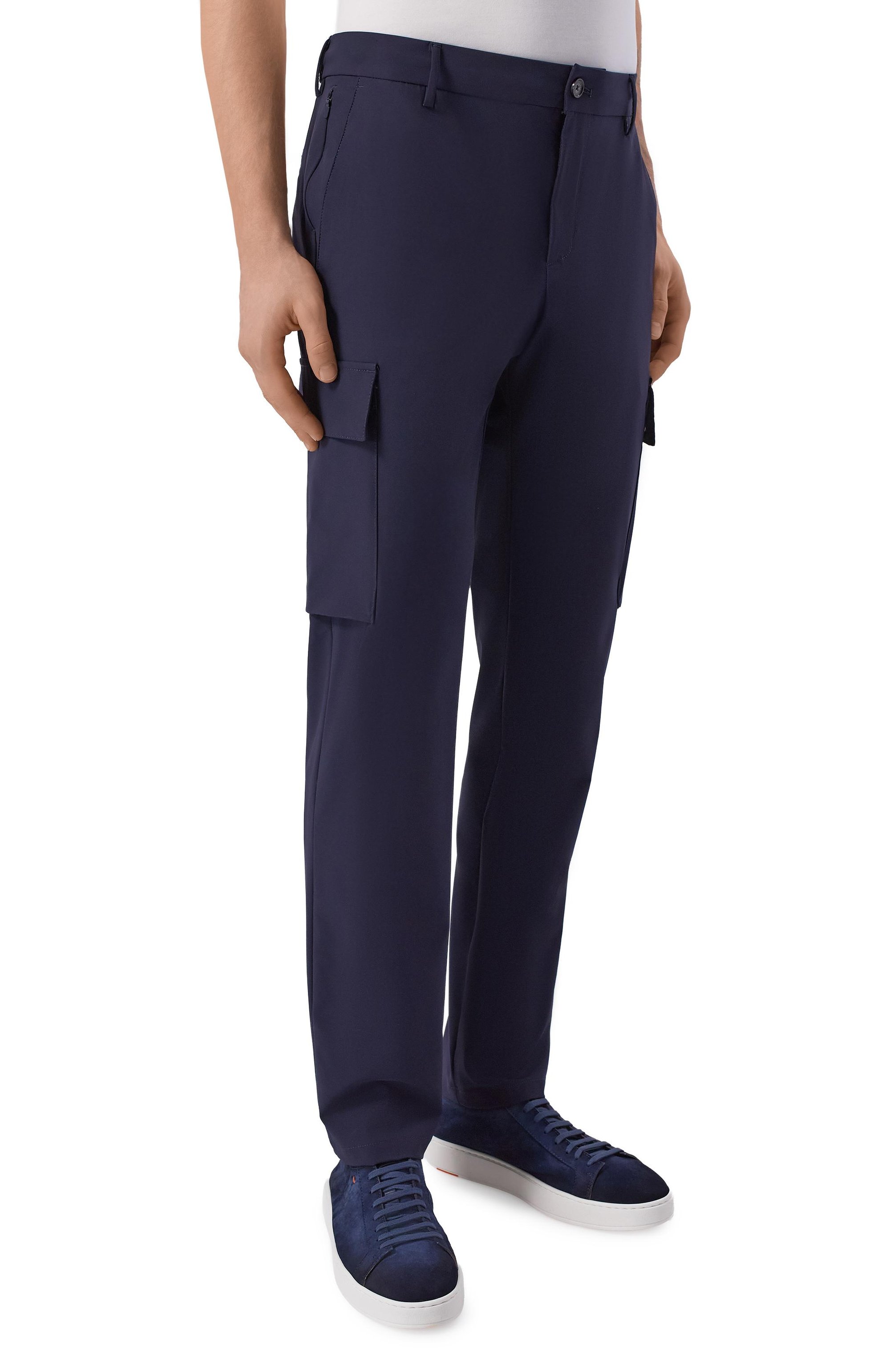 Брюки-карго PAUL&SHARK темно-синего цвета по цене 49850 руб., арт. 25414075_001, фото 3 Брюки-карго PAUL&SHARK, арт. 25414075_001, фото 3