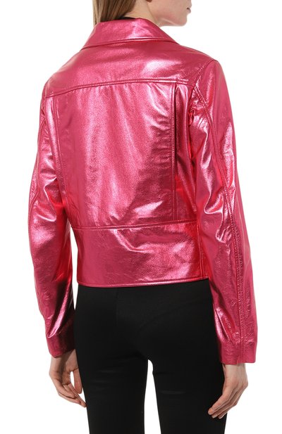 Кожаная куртка ALINE розового цвета по цене 115000 руб., арт. AL030103, фото 4 Кожаная куртка ALINE, арт. AL030103, фото 4