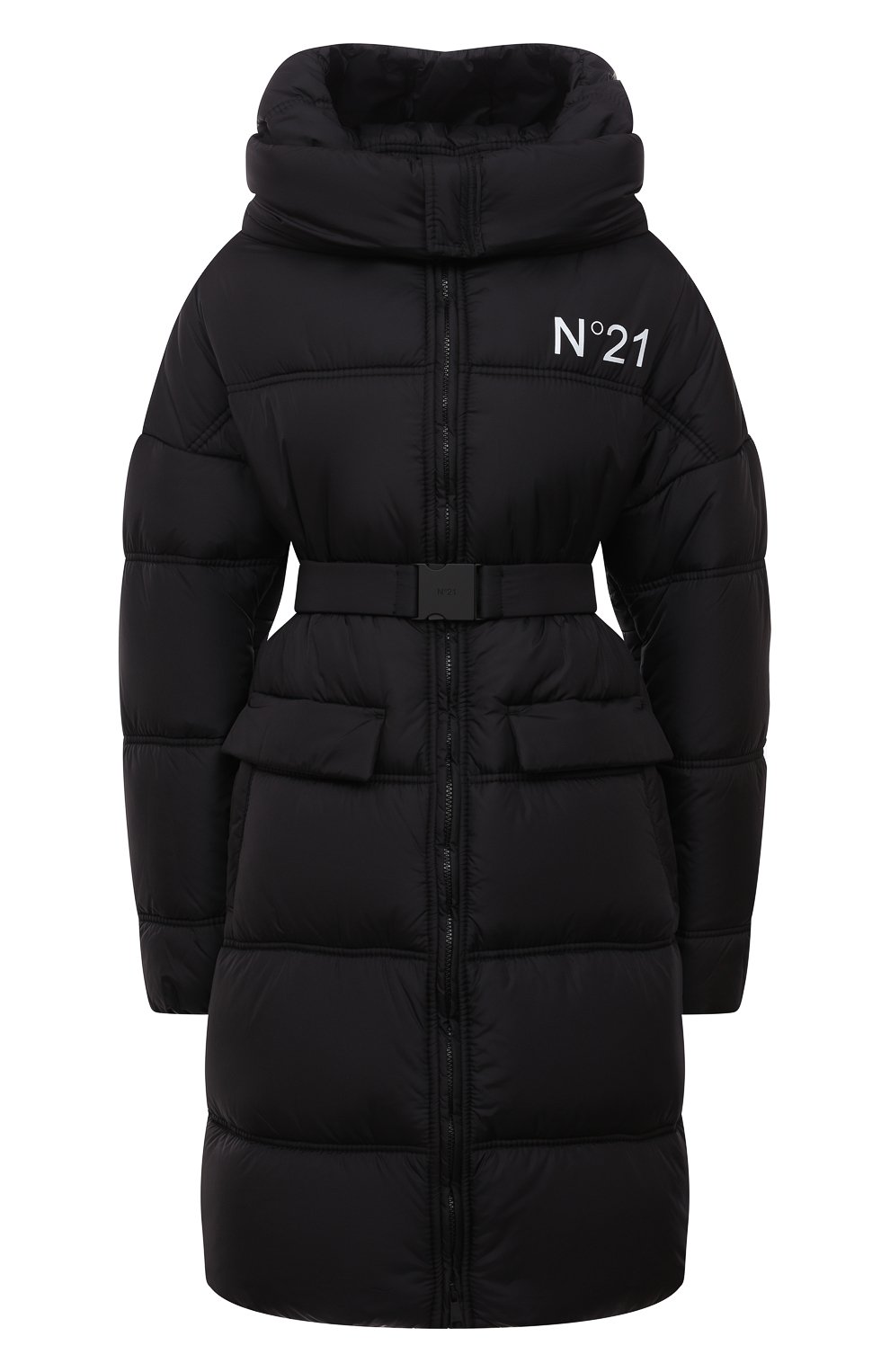 Утепленная куртка N21 черного цвета по цене 69550 руб., арт. 21I N2M0/0051/5050, фото 1 Утепленная куртка N21, арт. 21I N2M0/0051/5050, фото 1