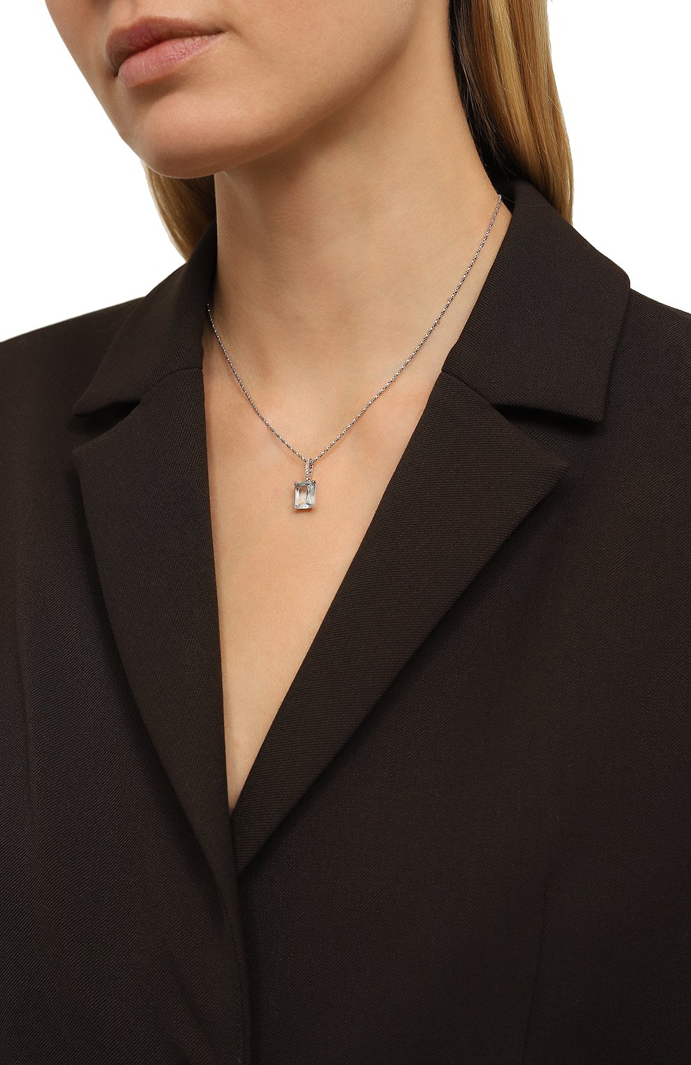 Кулон на цепочке SECRETS JEWELRY светло-голубого цвета по цене 11800 руб., арт. ЦГТБС00608, фото 2 Кулон на цепочке SECRETS JEWELRY, арт. ЦГТБС00608, фото 2