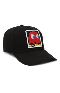 Мужская хлопковая бейсболка dsquared2 x pac-man™ DSQUARED2 черного цвета, арт. BCM0751/05C00001 | Фото 1 (Материал: Текстиль, Хлопок; Материал сплава: Проставлено; Нос: Не проставлено)