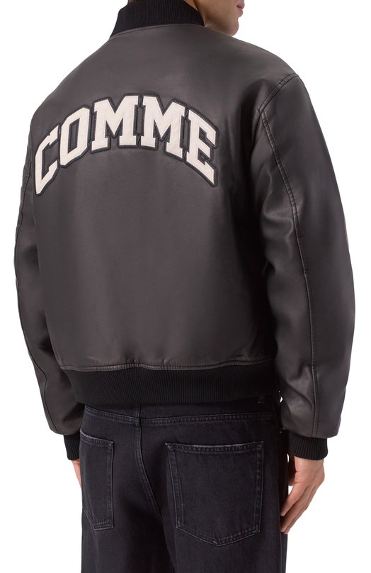 Бомбер из экокожи Comme des Fuckdown CFABM01706 Чёрный  CFABM01706 Фото 4