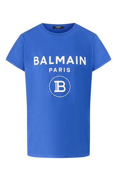 Женская хлопковая футболка BALMAIN, арт. TF11351/I365