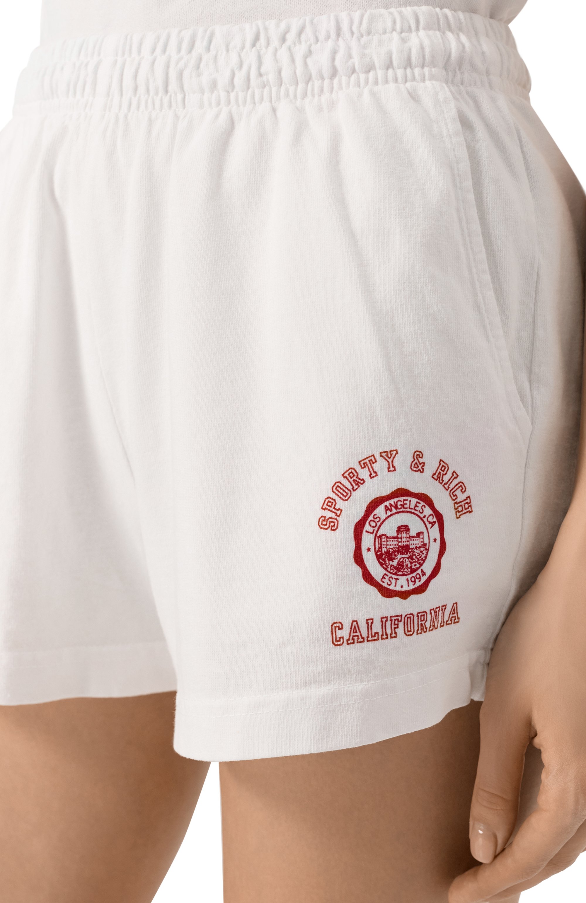 Хлопковые шорты SPORTY AND RICH, арт. SH037606508WH01, фото 5