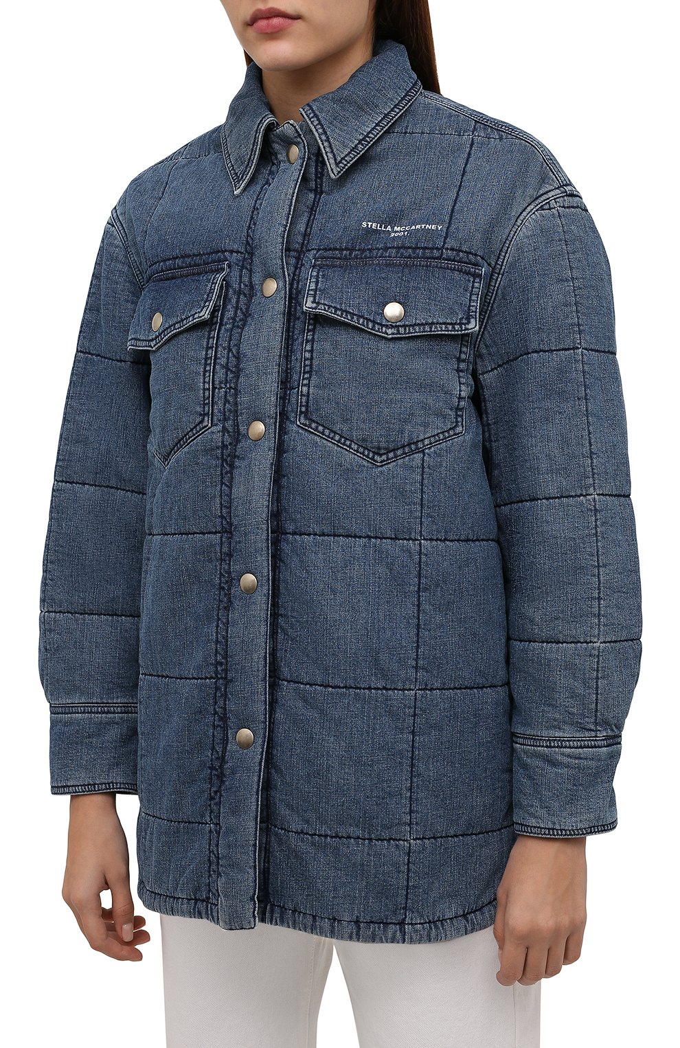 Хлопковая куртка STELLA MCCARTNEY синего цвета по цене 119500 руб., арт. 603988/S0H54, фото 3 Хлопковая куртка STELLA MCCARTNEY, арт. 603988/S0H54, фото 3