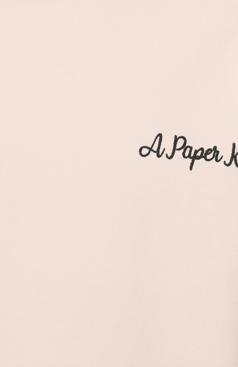 Мужской хлопковое худи A PAPER KID кремового цвета, арт. S5PKMAHS195 | Фото 6 (Рукава: Длинные; Длина (для топов): Стандартные; Материал внешний: Хлопок; Принт: С принтом; Мужское Кросс-КТ: Худи-одежда; Стили: Кэжуэл; Детали: Без декор�а; Автоматизация состава: Проставлено; Автоматизация ТО: Проставлено)