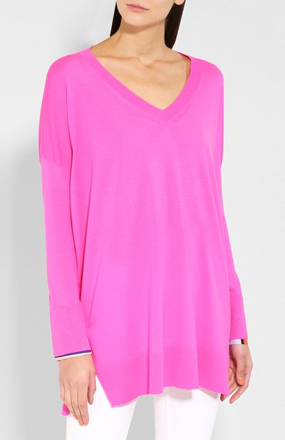 Шерстяной пуловер EMILIO PUCCI розового цвета по цене 85450 руб., арт. 9RKM33/9R975, фото 3 Шерстяной пуловер EMILIO PUCCI, арт. 9RKM33/9R975, фото 3
