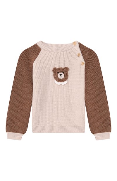 Комплект из свитера и брюк BABY T коричневого цвета по цене 18100 руб., арт. 26AI010C, фото 2 Комплект из свитера и брюк BABY T, арт. 26AI010C, фото 2