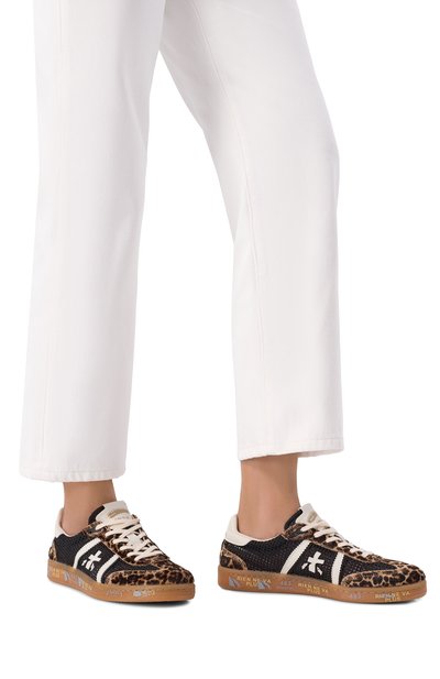 Комбинированные кеды bonnie-d PREMIATA леопардового цвета по цене 27600 руб., арт. B0NNIED/VAR 8200, фото 2 Комбинированные кеды bonnie-d PREMIATA, арт. B0NNIED/VAR 8200, фото 2