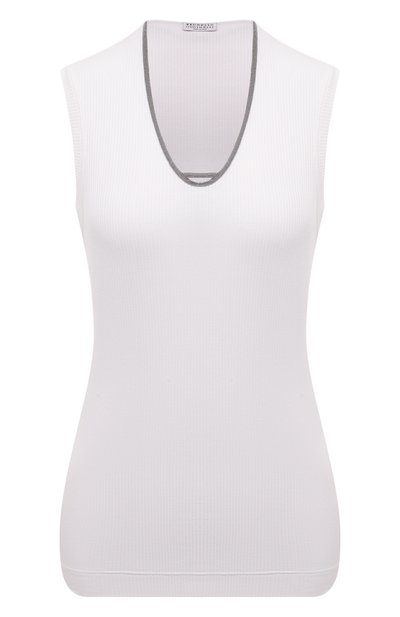Женский хлопковый топ BRUNELLO CUCINELLI, арт. MG902BP398