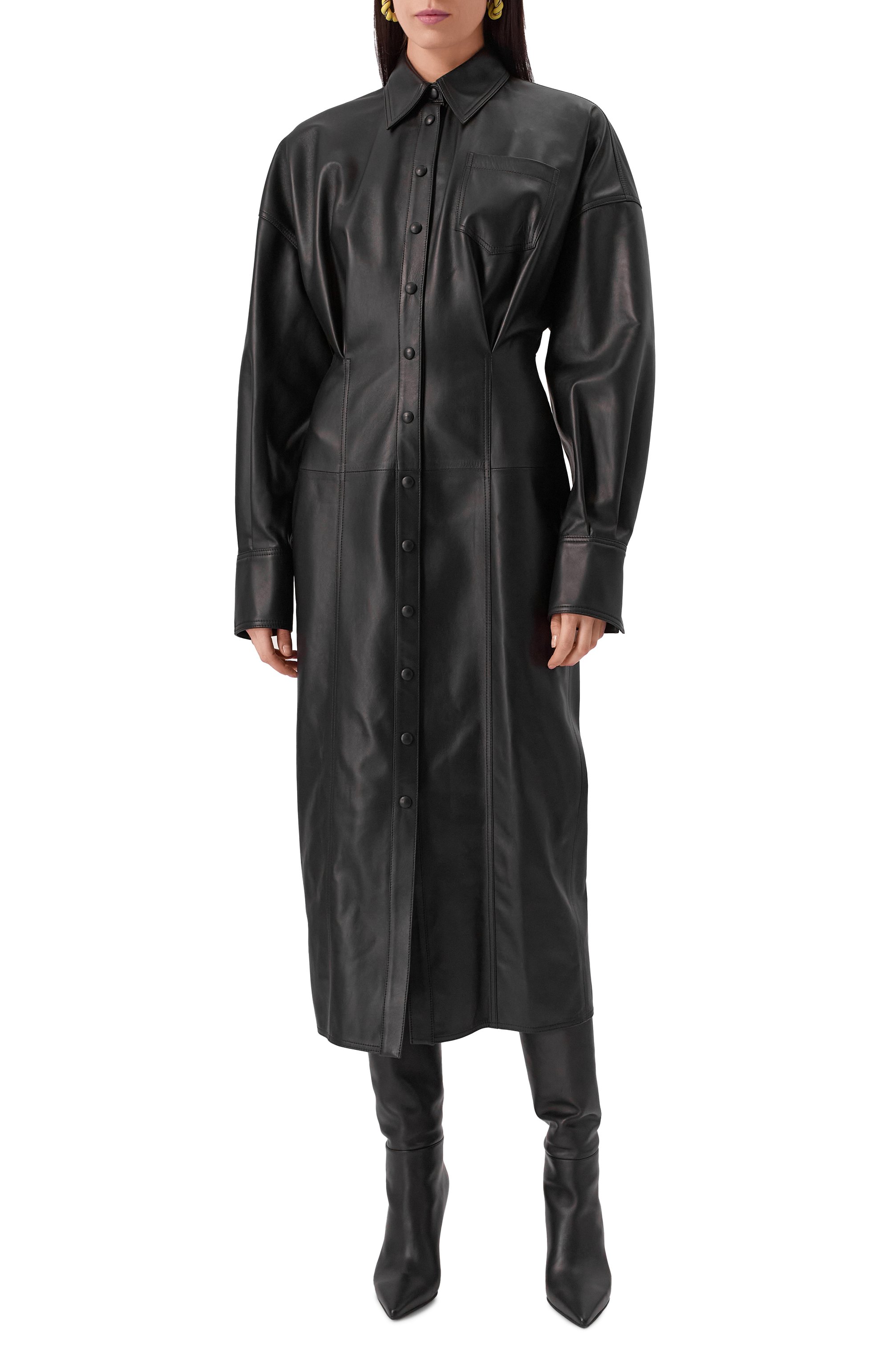 Кожаное платье THE ATTICO, арт. 250WCW00187/LBT129AA, фото 3