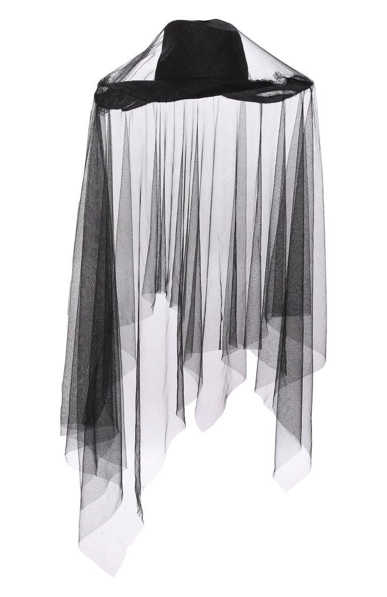 Женская соломенная шляпа с вуалью ANN DEMEULEMEESTER черного цвета, арт. 1901-8700-413-099 | Фото 2 (Статус проверки: Проверена категория; Материал: Растительное волокно; Нос: Не проставлено; Автоматизация Diginetica: Не назначено)