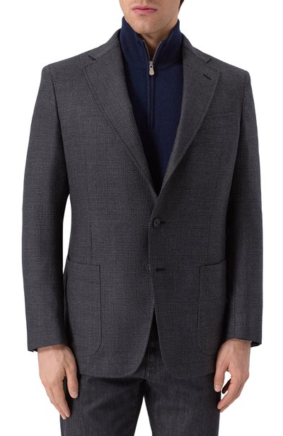 Шерстяной пиджак ZILLI темно-серого цвета по цене 294000 руб., арт. P2T00AM020051089Q, фото 4 Шерстяной пиджак ZILLI, арт. P2T00AM020051089Q, фото 4