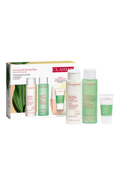 Мужского набор в косметичке cleansing essentials combination to oily skin (2x200+15ml) CLARINS, арт. 80097023