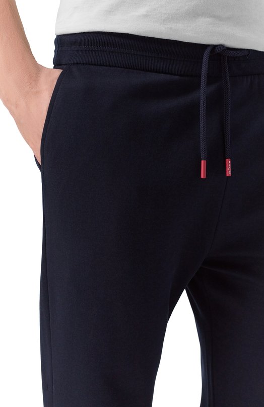 Брюки из хлопка и шелка Kiton UMKY02403 Синий  UMKY02403 Фото 5