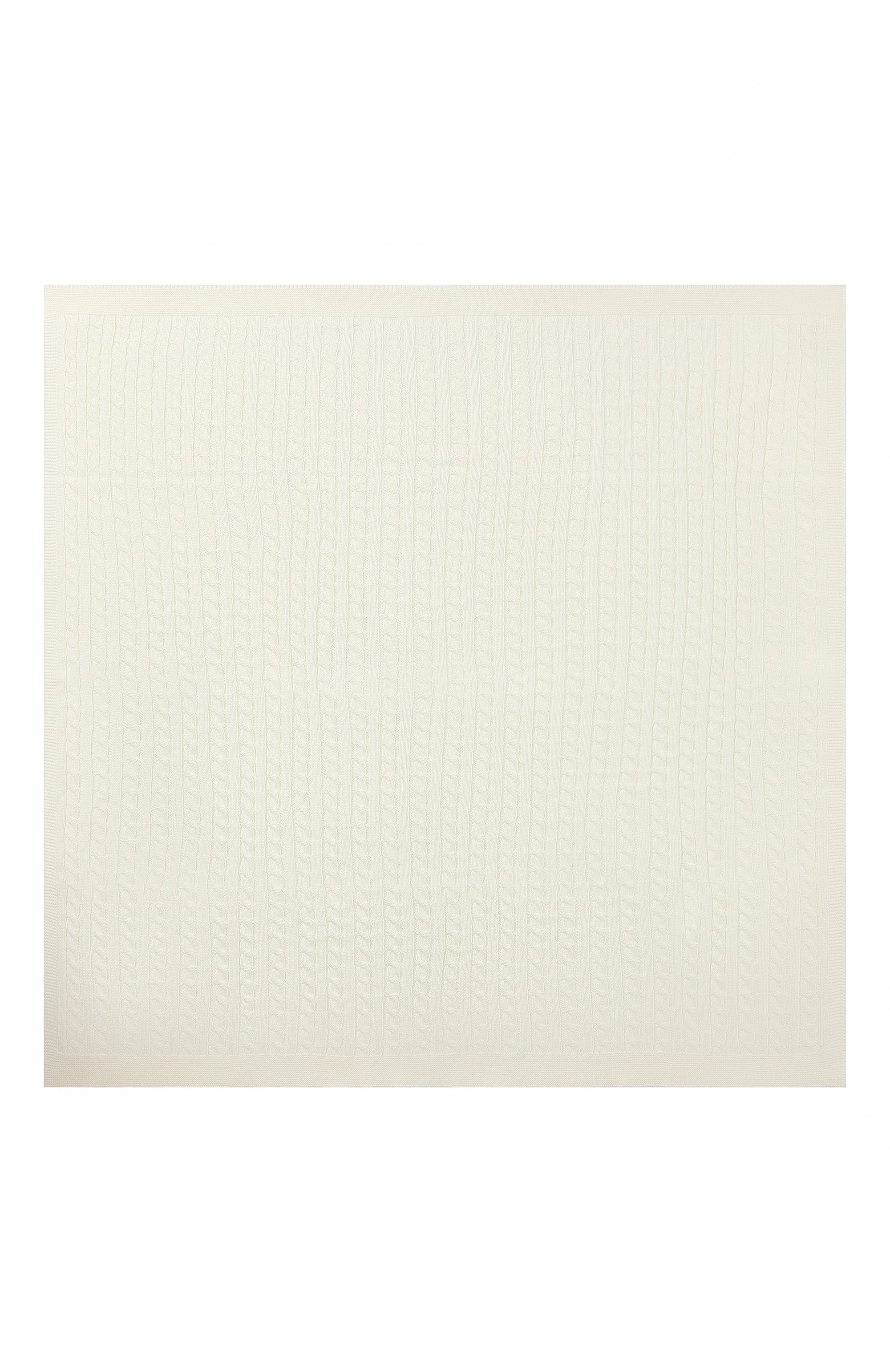 Шерстяной плед WOOL AND COTTON молочного цвета по цене 12470 руб., арт. VMLPL-косы, фото 3 Шерстяной плед WOOL AND COTTON, арт. VMLPL-косы, фото 3