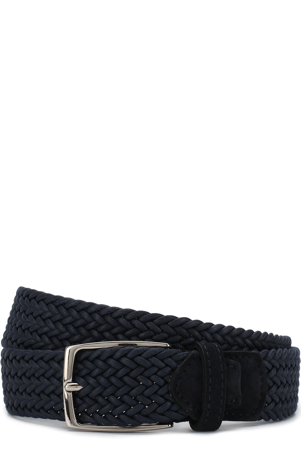 Плетеный текстильный ремень с замшевой отделкой и металлической пряжкой ISAIA, арт. FB0047/PLF41, фото 1