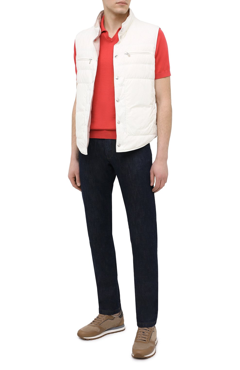 Хлопковое поло BRUNELLO CUCINELLI красного цвета по цене 92500 руб., арт. M29800145, фото 2 Хлопковое поло BRUNELLO CUCINELLI, арт. M29800145, фото 2