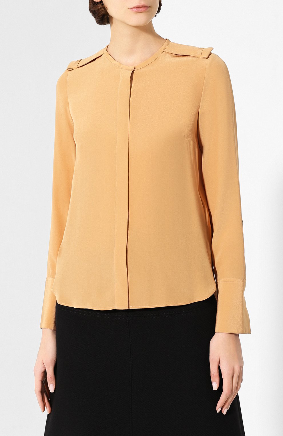 Шелковая блузка STELLA MCCARTNEY бежевого цвета по цене 49300 руб., арт. 579256/SY206, фото 3 Шелковая блузка STELLA MCCARTNEY, арт. 579256/SY206, фото 3