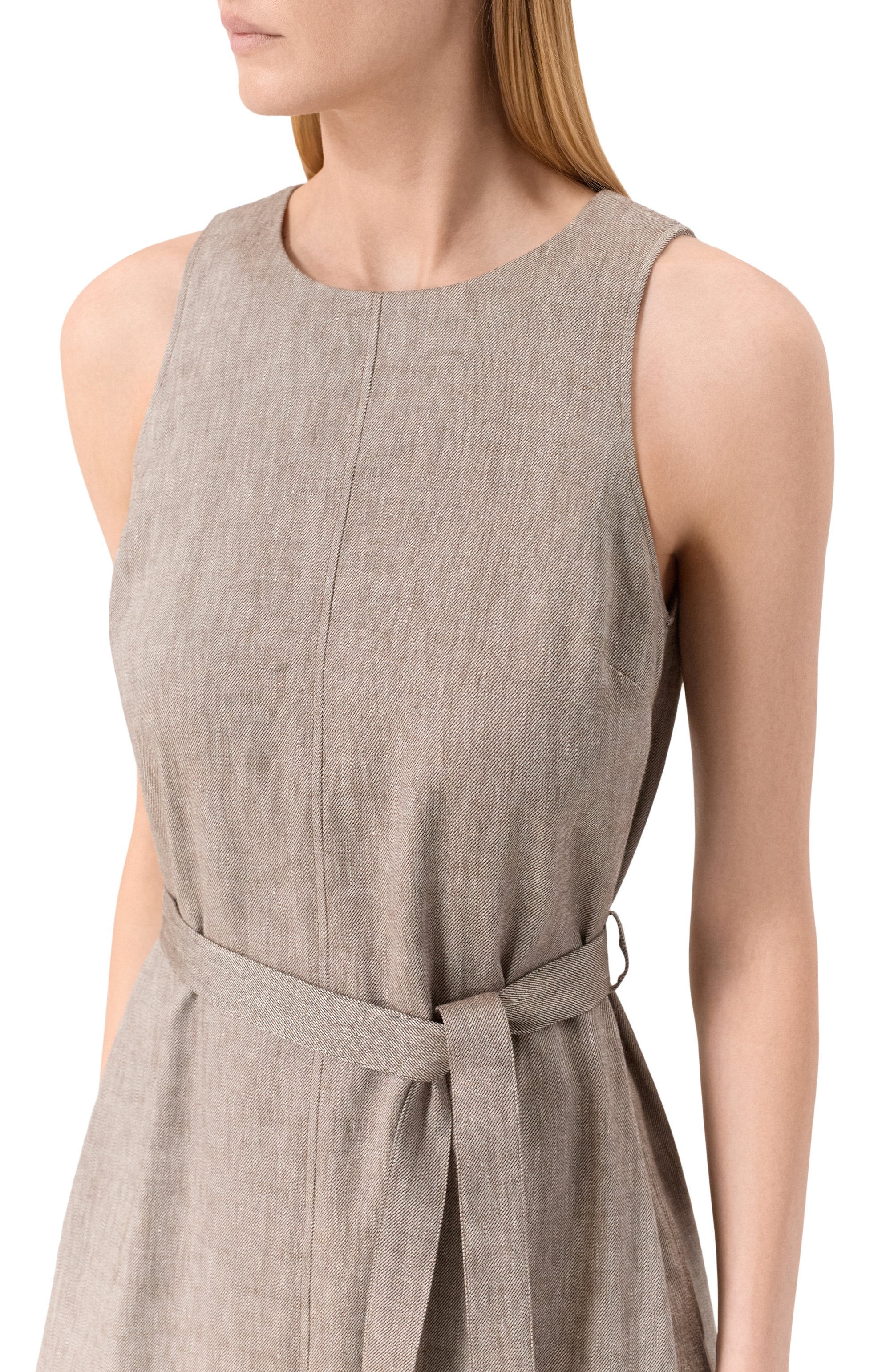 Платье изо льна и вискозы LORENA ANTONIAZZI, арт. E2624AB34A/5154, фото 4