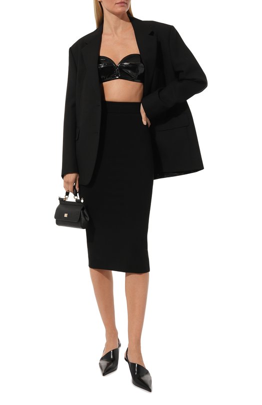 Юбка из вискозы Dolce & Gabbana F4CPNT/FUGKF Чёрный  F4CPNT/FUGKF Фото 2