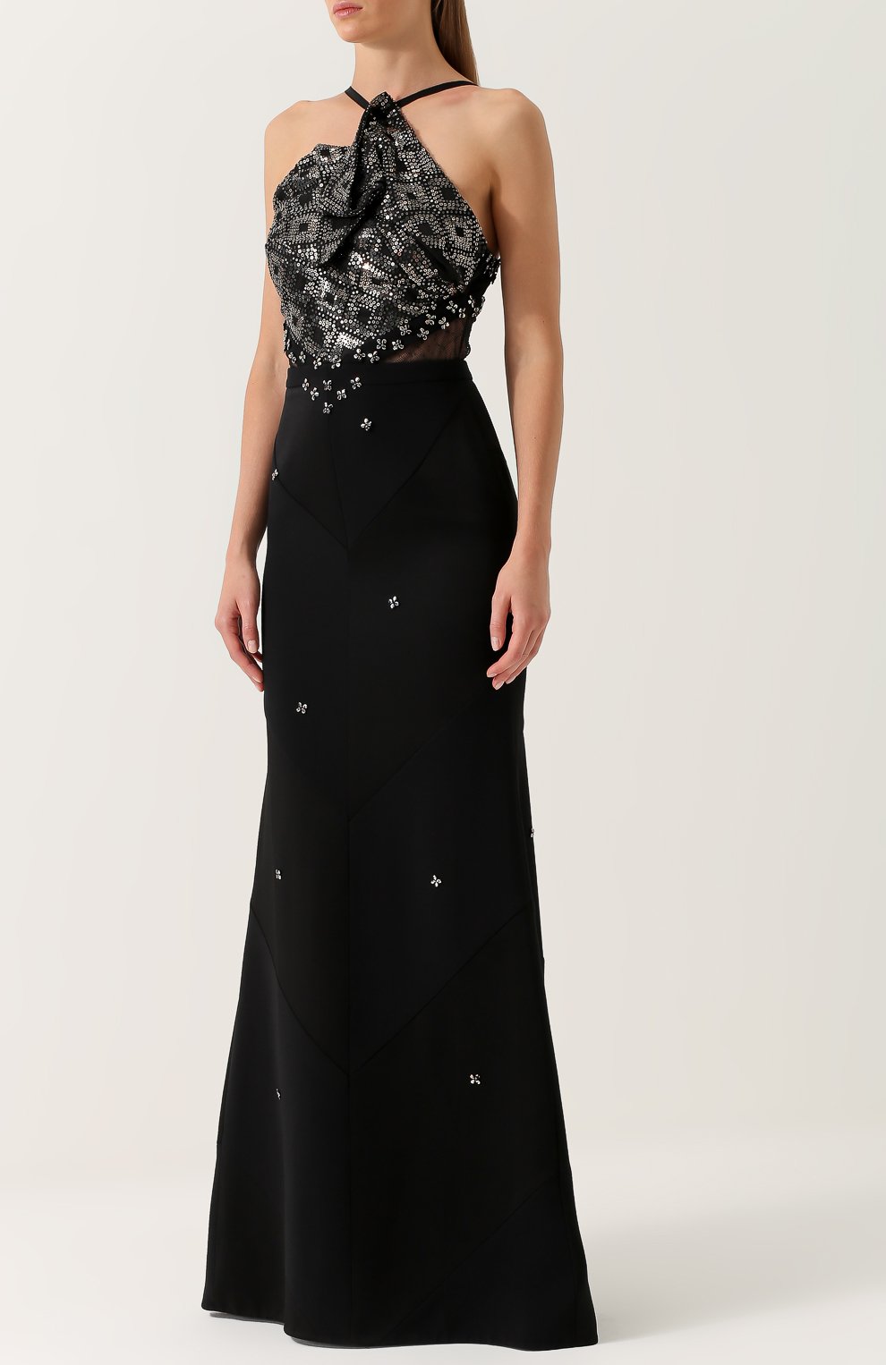 Приталенное плать е-макси с декорированным лифом ROLAND MOURET, арт. PW17/S0058/F6467, фото 3