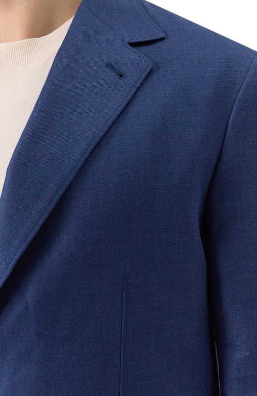 Льняной пиджак Corneliani 25X591-2514108 Синий  25X591-2514108 Фото 7