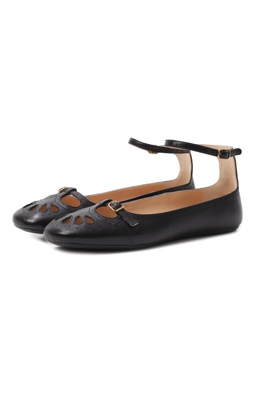 Кожаные балетки Misty Chloé CH25W14VUN Чёрный CH25W14VUN