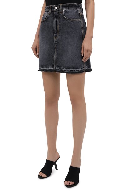 Джинсовая юбка TWO WOMEN IN THE WORLD серого цвета по цене 17640 руб., арт. A12OW7 Fosca, фото 3 Джинсовая юбка TWO WOMEN IN THE WORLD, арт. A12OW7 Fosca, фото 3