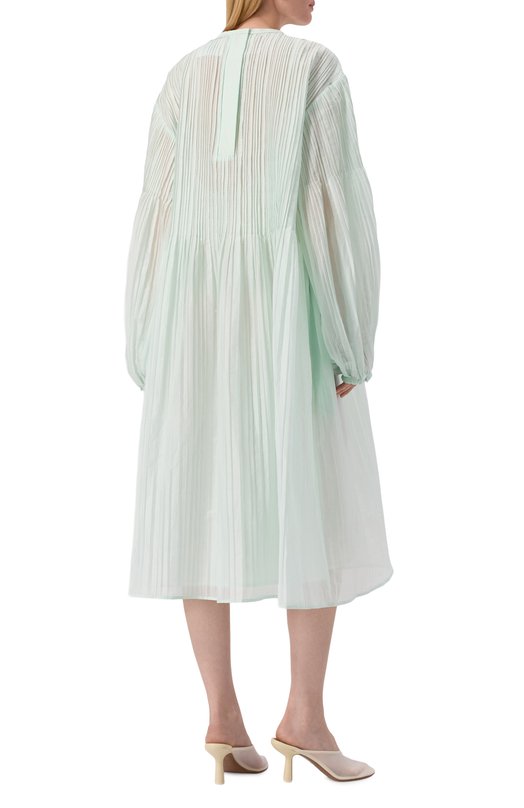 Хлопковое платье Jil Sander J02CT0464-J45014 Зелёный  J02CT0464-J45014 Фото 4