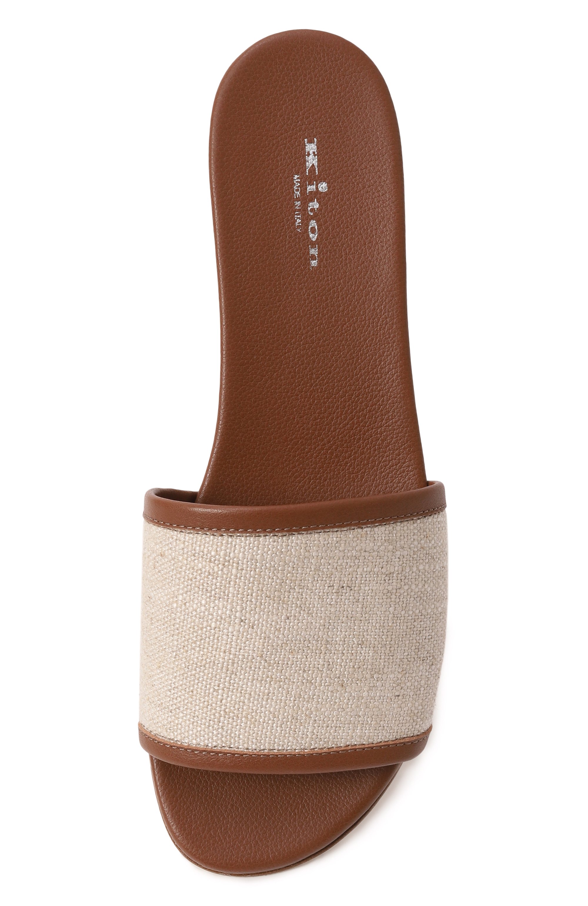 Текстильные шлепанцы KITON, арт. D57811N0117002, фото 6