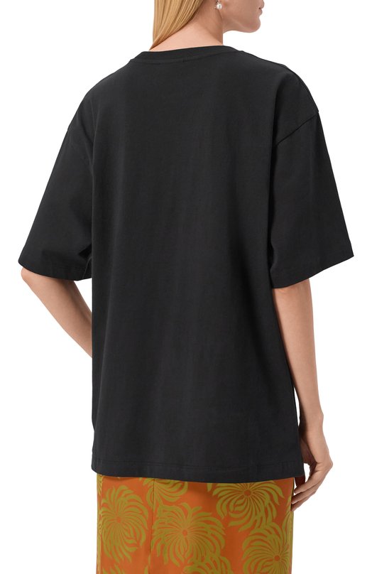 Хлопковая футболка Dries Van Noten 011119-2603-900 Чёрный  011119-2603-900 Фото 4