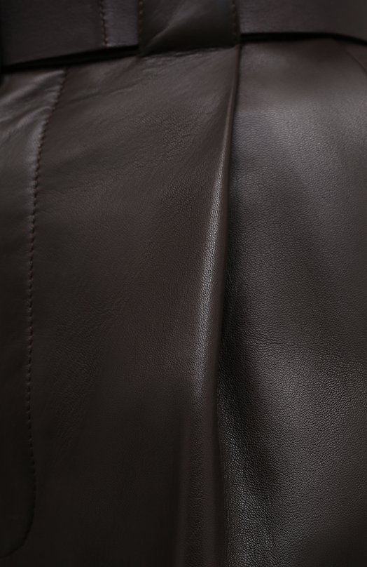 Кожаные брюки Twins Florence Коричневый, фото 5