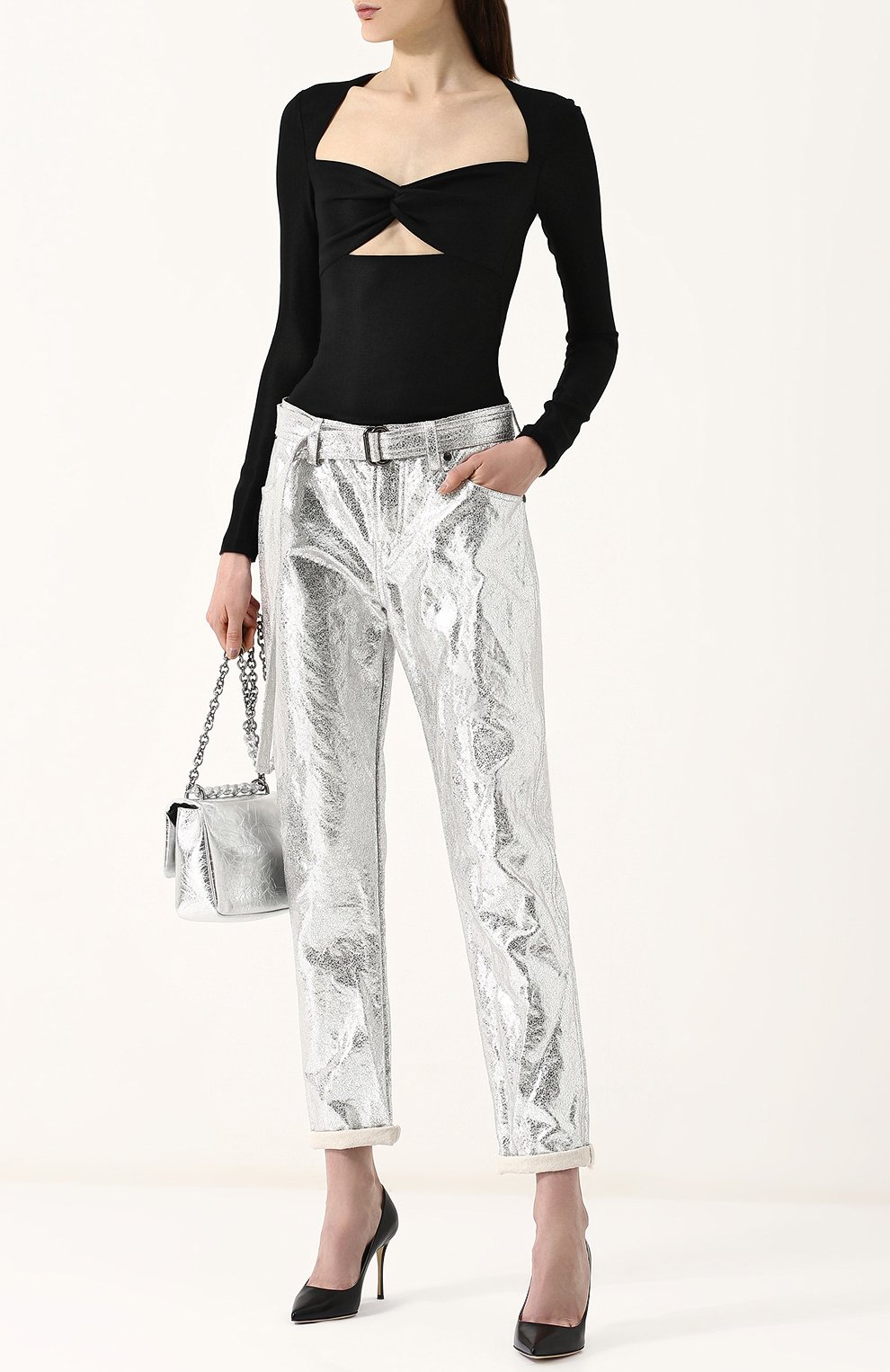 Однотонный приталенный топ из смеси вискозы и шерсти TOM FORD, арт. TSJ265-FAX293, фото 2