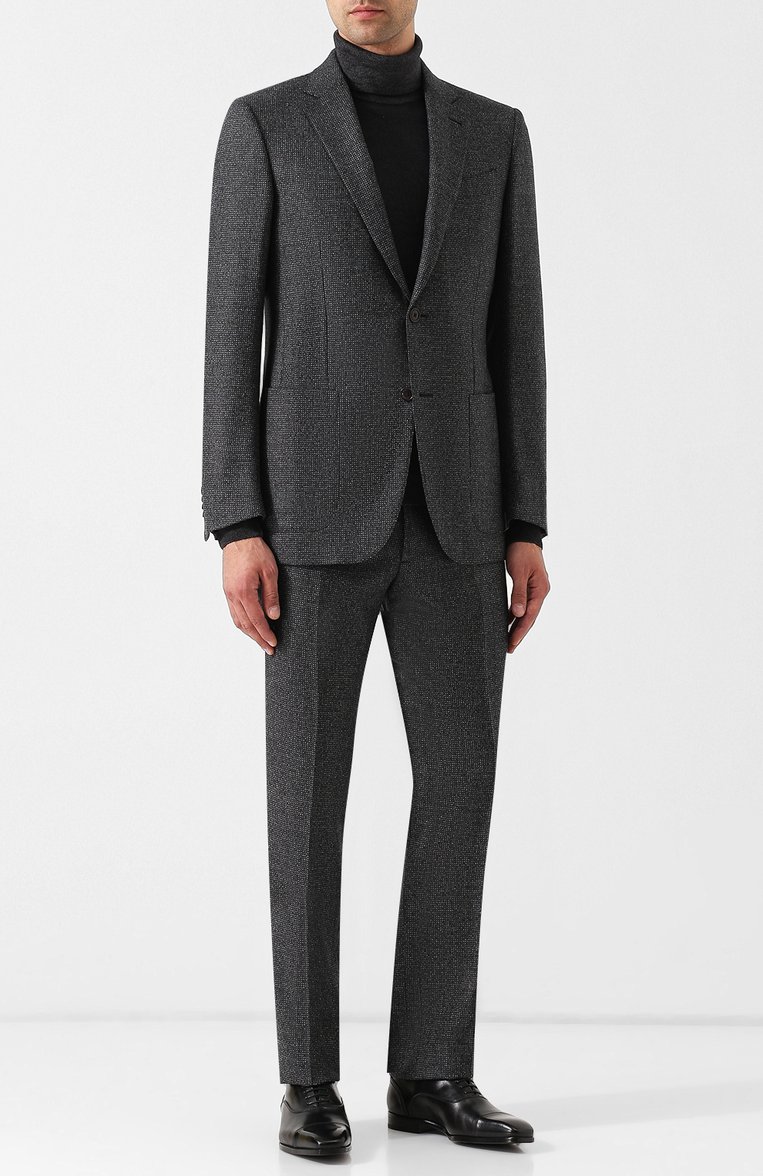 Мужские кожаные оксфорды на шнуровке ZEGNA черного цвета, арт. A3085X-EVE | Фото 2 (Наличие утеплителя: Нет; Статус проверки: Проверено, Проверена категория; Стили: Классический; Материал внутренний: Натуральная кожа; Нос: Не проставлено; Материал внешний: Натуральная кожа)