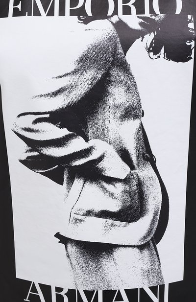Хлопковая футболка EMPORIO ARMANI черного цвета по цене 18750 руб., арт. 6H2T7L/2J30Z, фото 5 Хлопковая футболка EMPORIO ARMANI, арт. 6H2T7L/2J30Z, фото 5