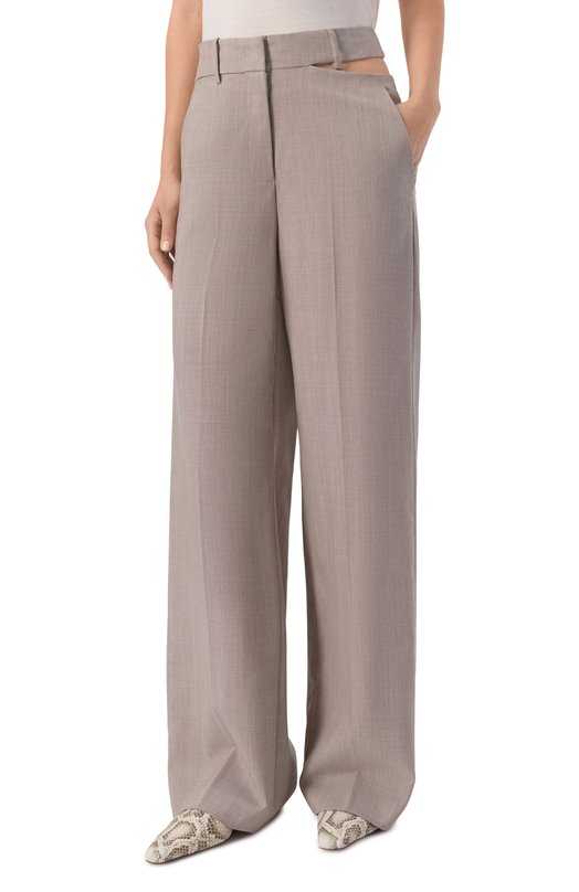 Шерстяные брюки Erika Cavallini P6SZ12 Бежевый  P6SZ12 Фото 3